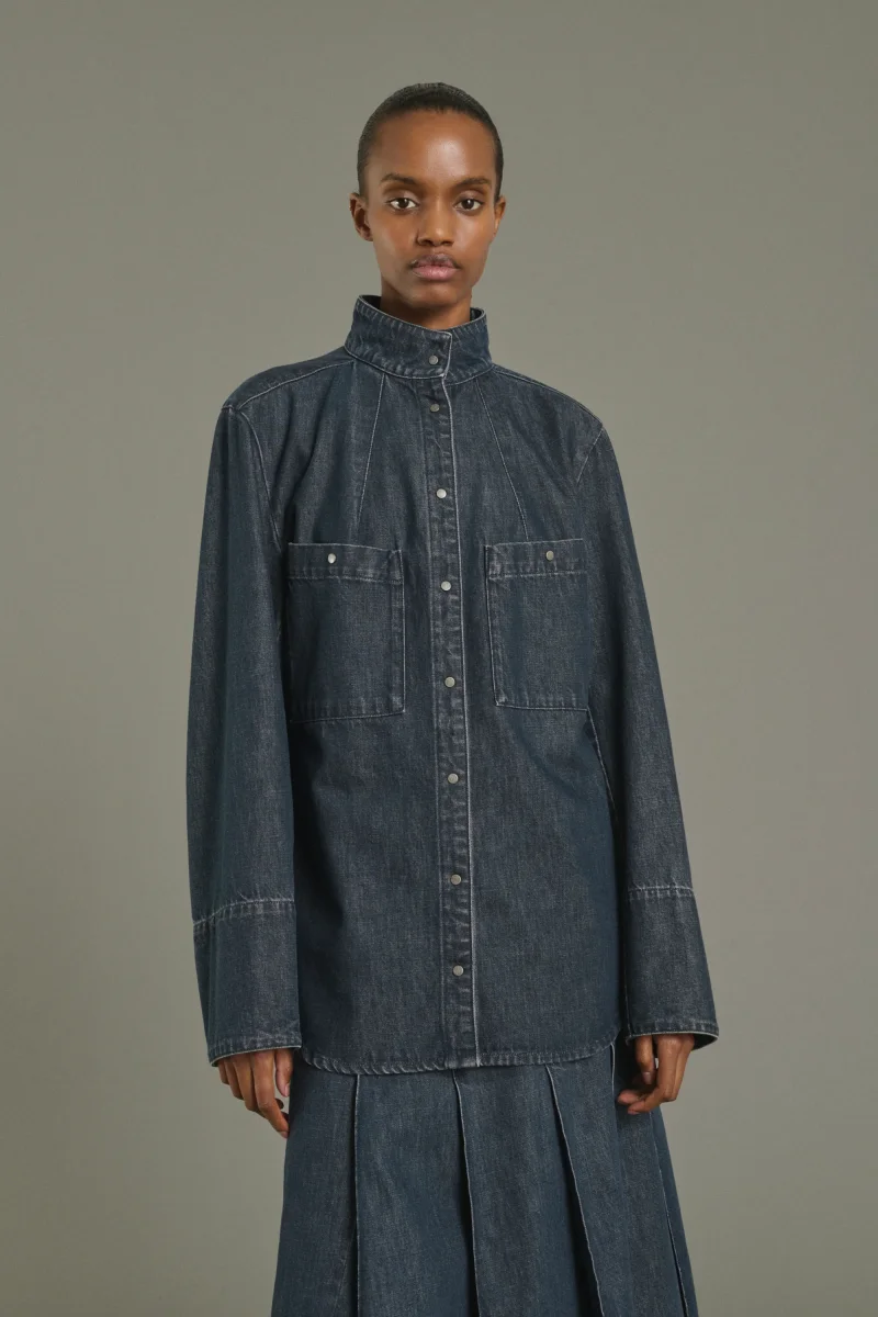 CHEMISE LESLIE BLEU GRIS