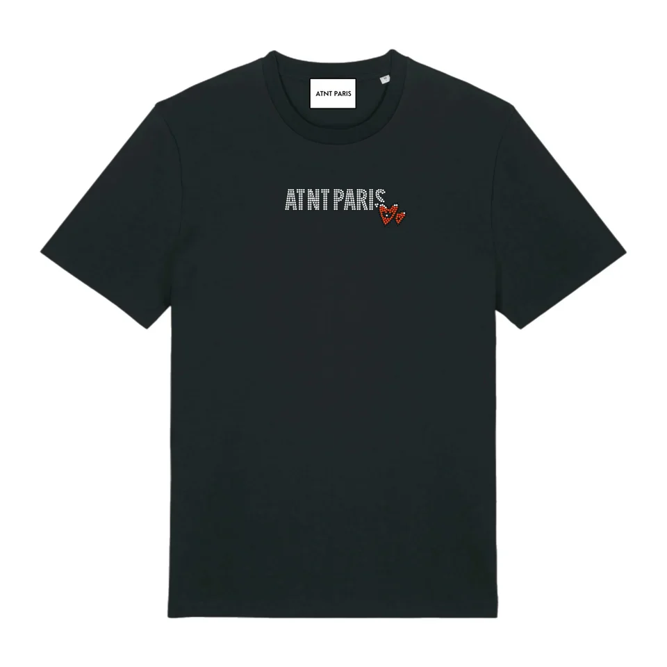 Tee shirt unisexe love heart strass – Image 4
